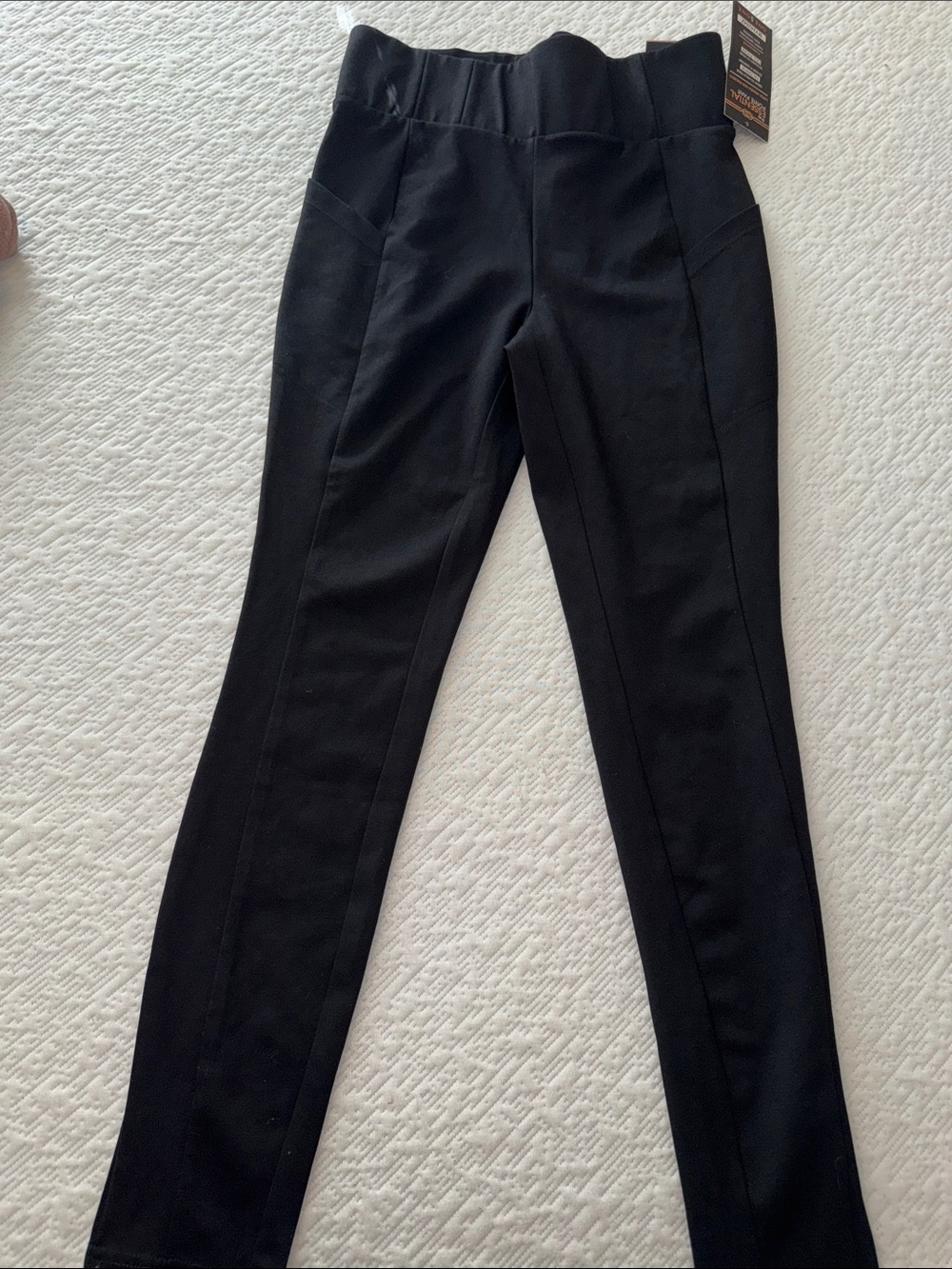 one 5 one Black High-Waist Skinny Ponte Pants Sz M NWT